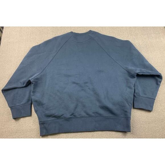 Calvin Klein Sweatshirt Men M Blue Pullover Crewneck Long Sleeve Ribbed Hem - Picture 2 of 8